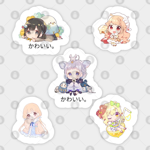 Anime cute girls Sticker by Don’t Care Co